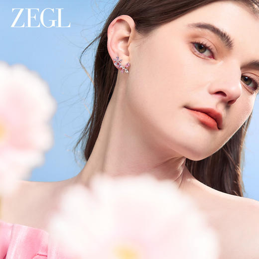 ZEGL设计师印象花园系列繁花朵耳环女小众高级感耳钉925银针耳饰 商品图2