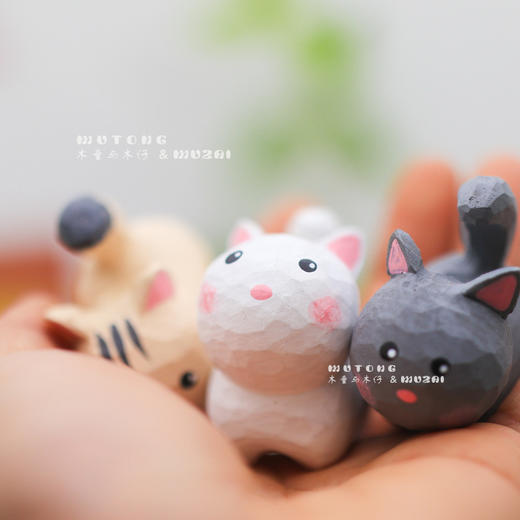 木雕<小猫咪> 商品图0