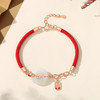【平安喜鱼】S925银国潮平安扣和田玉锦鲤红绳手链【JHY-A000647M】 商品缩略图3