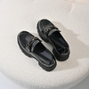 2024经典鲨春季女鞋新款粗跟厚底锯齿时尚乐福鞋KW279-D17051 商品缩略图1