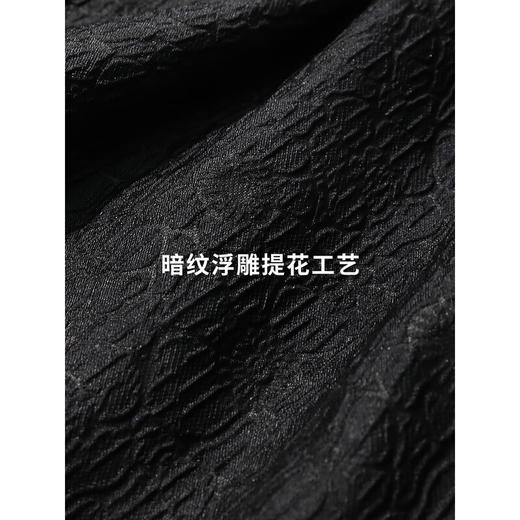 COCOBELLA暗纹提花肌理褶皱半身裙秋A字大摆遮胯蓬蓬裙HS7006 商品图4