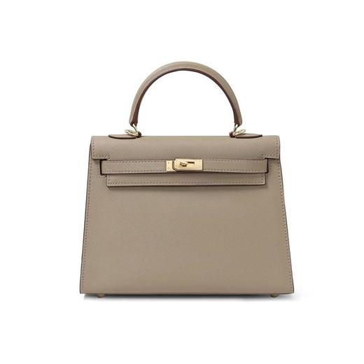 Viney包包2023新款时尚凯莉包斜挎包潮高级感手提单肩包真皮女包 商品图4