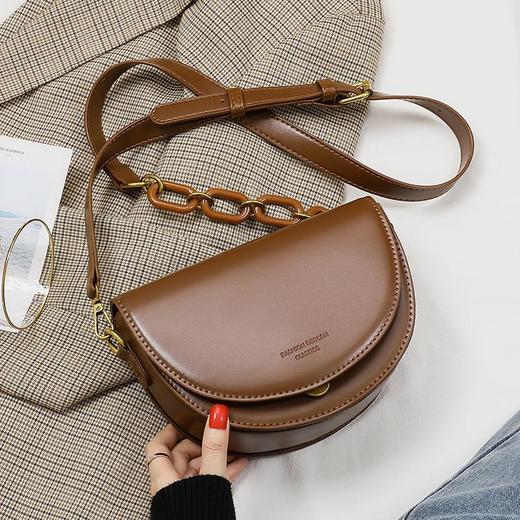 Viney包包女包2023新款斜挎包高级质感潮真皮小包时尚单肩马鞍包 商品图1