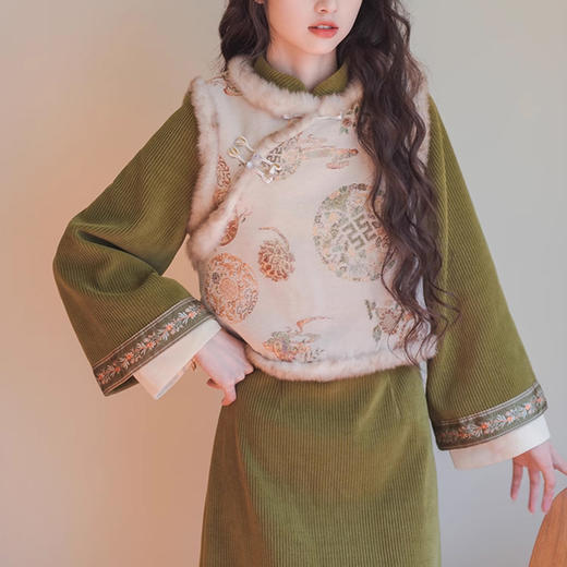 裁缝学苑AS188新中式女装复古改良旗袍马甲连衣裙纸样国风套装样板 商品图6