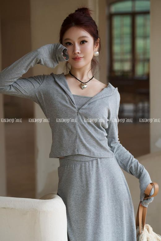【门店同款】ENJOY春季慵懒风连帽半裙套装 155944786 商品图3