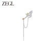 ZEGL设计师印象花园系列蜻蜓蝴蝶耳环耳夹女无耳洞耳骨夹小众耳饰 商品缩略图0