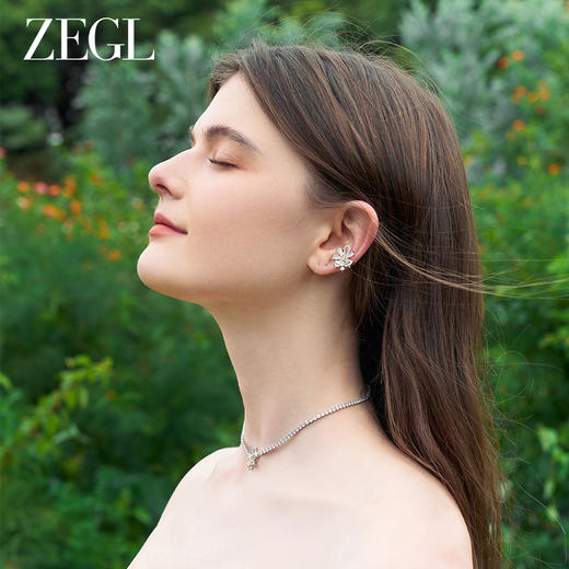 ZEGL设计师雏夏系列小雏菊蜜蜂耳环耳夹无耳洞女新款耳骨夹耳饰品 商品图4