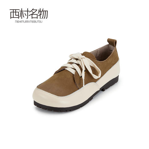 西村名物2024春季新品森系仙女鞋平底真皮时尚休闲鞋女鞋X24AM10361 商品图0