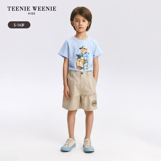 TeenieWeenie Kids小熊童装春夏男童简约休闲弹力亲肤短裤TKTH246309N 商品图1