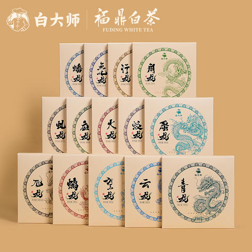 白大师福鼎白茶岁月珍藏白毫银针白牡丹寿眉贡眉龙年纪念饼14饼 商品图4