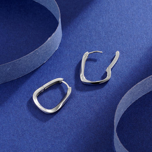 子佩集S925银【洛尘】耳环【Y-9263100】扣环耳圈2402 商品图1