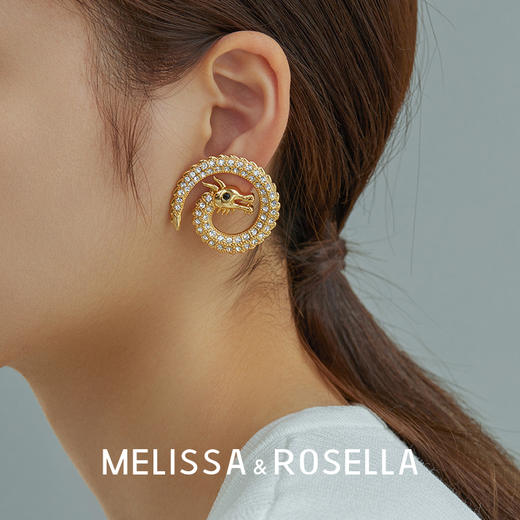 MELISSA&ROSELLALoong系列满钻蟠龙耳钉 商品图3