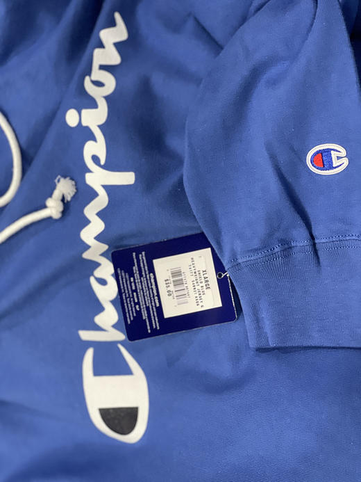 Champion 秋冬新款男士LOGO印花连帽口袋长袖卫衣 商品图2