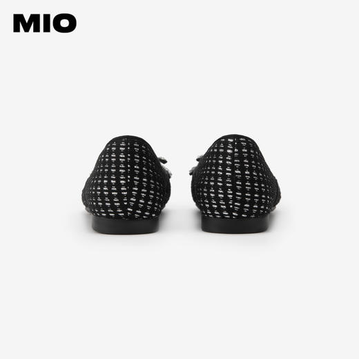 MIO米奥春季圆头平跟时髦小单鞋闪钻蝴蝶俏皮浅口单鞋女鞋M241440806 商品图4