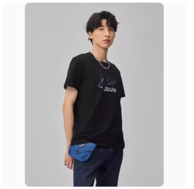 LEE 新品标准版圆领手写体Lee JEANS印花男短袖T恤LMT006923K9900F