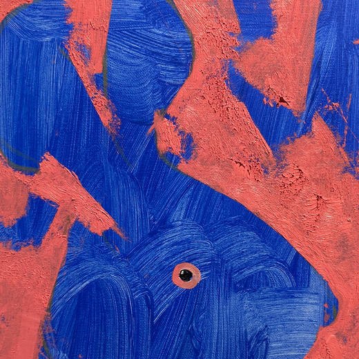 B20 孙洪敏《兔兔新曲》40*30CM 布面油画 手绘原作  已装框（白色木制）艺术家本人特供 仅有1张现货顺丰包邮 商品图1