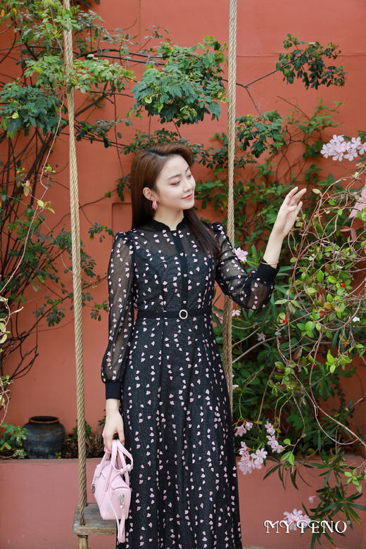 马天奴印花连衣裙MDS261DRX0 商品图0