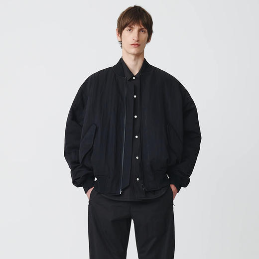 STUDIO NICHOLSON BOMBER JACKET 男装廓形极简风棒球领空军夹克 商品图0