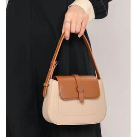 2023新款韩版ins复古撞色马鞍包小众斜挎包洋气百搭单肩腋下女包