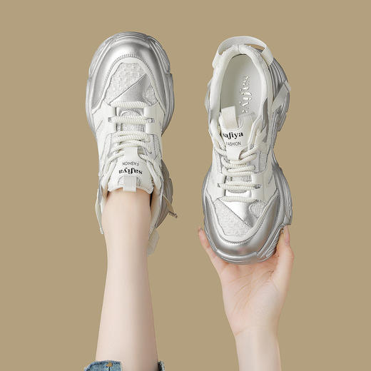 品质好货 | Safiya/索菲娅2024春季新款小香风百搭厚底运动休闲鞋老爹鞋 SF41112712 商品图11