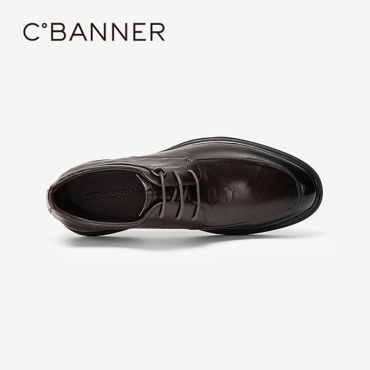 千百度商务休闲皮鞋春季英伦风系带正装皮鞋男A24101266 商品图2