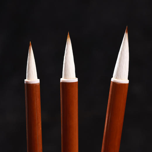 【庆学堂】欧楷专用毛笔·水云间 书法兼毫毛笔 大号/中号/小号 带锦盒 商品图2