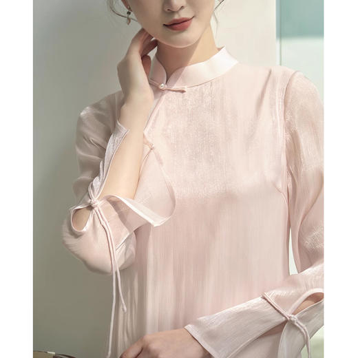 裁缝学苑AS189新中式马甲茶服国风薄纱盘扣连衣裙纸样女装套装版型图 商品图4