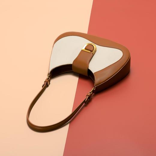 跨境撞色腋下包女百搭单肩斜挎通勤包夏季新款简约法棍包 商品图2