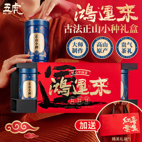 【母亲节】茶叶 正山小种 红茶 武夷红茶 年货礼盒 茶饮 五虎 540g