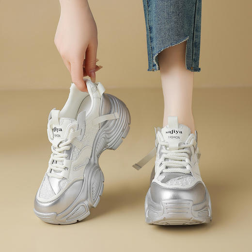 品质好货 | Safiya/索菲娅2024春季新款小香风百搭厚底运动休闲鞋老爹鞋 SF41112712 商品图0