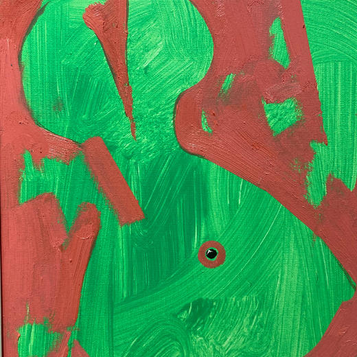 B05 孙洪敏《兔兔新曲》40*30CM 布面油画 手绘原作  已装框（白色木制）艺术家本人特供 仅有1张现货顺丰包邮 商品图1