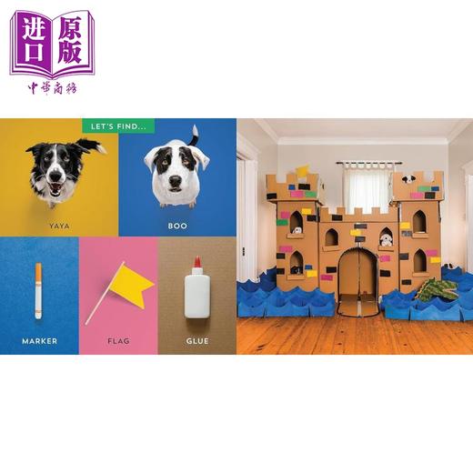 预售 【中商原版】寻找莫莫 狗狗捉迷藏找找书系列4册 Lets Find Momo Outdoors Yaya Boo At Home儿童纸板书英文原版Hide And Seek 商品图2