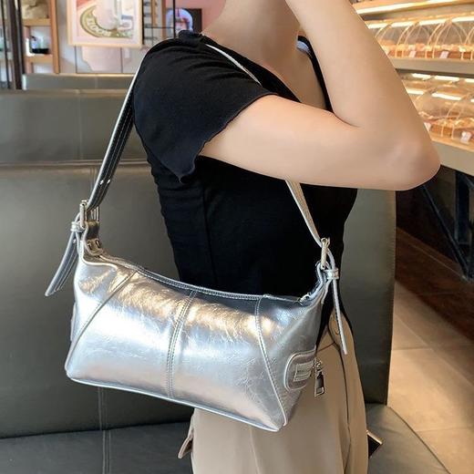 秋冬新款小众设计复古高级感百搭甜酷欧美单肩手提斜挎包包腋下包 商品图2