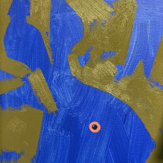 B18 孙洪敏《兔兔新曲》40*30CM 布面油画 手绘原作  已装框（白色木制）艺术家本人特供 仅有1张现货顺丰包邮 商品图1