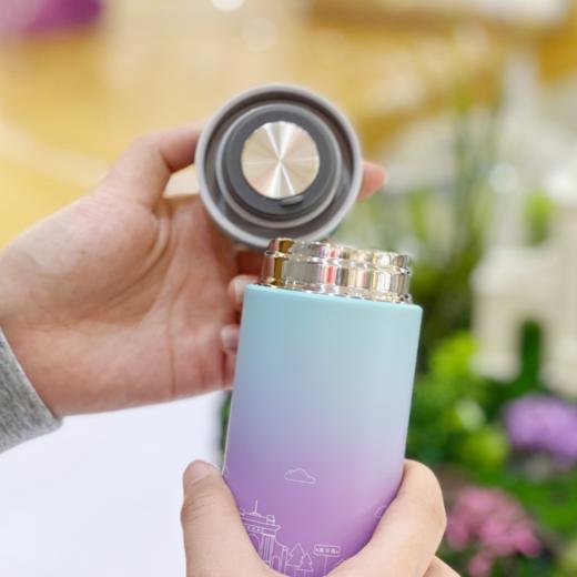 清华文创渐变色便携保温水杯 商品图4