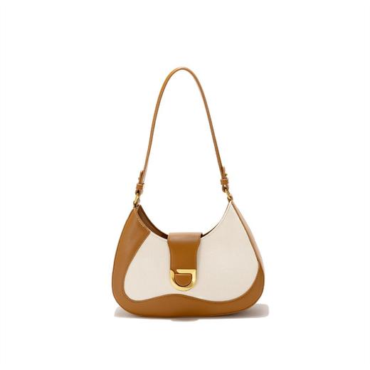 跨境撞色腋下包女百搭单肩斜挎通勤包夏季新款简约法棍包 商品图4