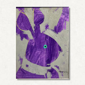 B14 孙洪敏《兔兔新曲》40*30CM 布面油画 手绘原作  已装框（白色木制）艺术家本人特供 仅有1张现货顺丰包邮