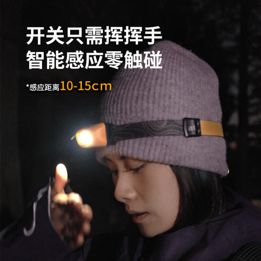 星屿户外头灯 | 户外徒步头灯登山露营跑步钓鱼灯感应夜钓灯头戴式充电照明灯 商品图2