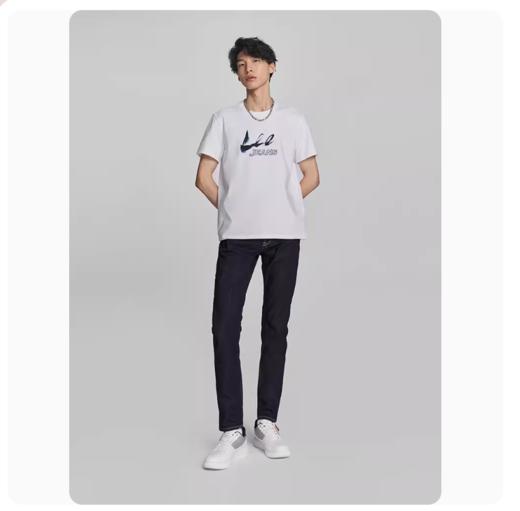 LEE 新品标准版圆领手写体Lee JEANS印花男短袖T恤LMT006923K9900F 商品图2