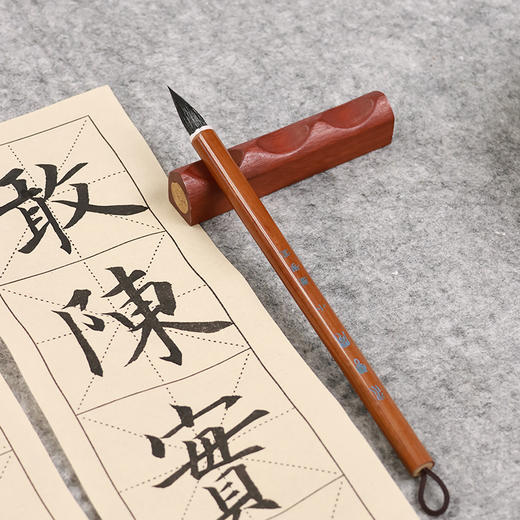 【庆学堂】欧楷专用毛笔·水云间 书法兼毫毛笔 大号/中号/小号 带锦盒 商品图1