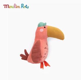 法国moulinroty袖珍动物系列玩偶-粉红巨嘴鸟14cm