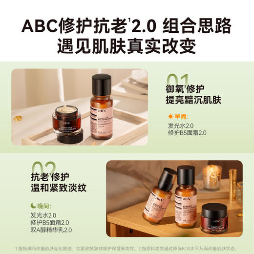 HBN水乳霜套装ABC公式发光水精华乳B5面霜 商品图3