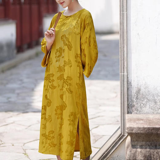 裁缝学苑AQ235老缎子晨袍国风无省平裁旗袍连衣长裙纸样女装版型 商品图1