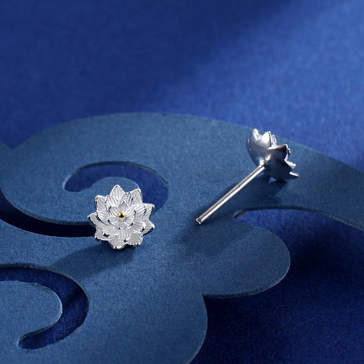 子佩集S990银【娉婷顾影】耳钉【QBED017】花丝2402 商品图1