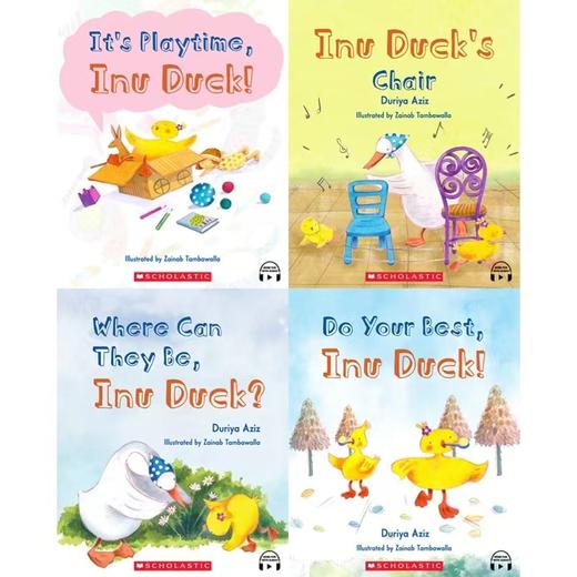 【3-8岁推荐】Inu Duck 学乐小鸭伊努4册盒装 社交情感学习绘本套装 赠音频导读课 商品图1