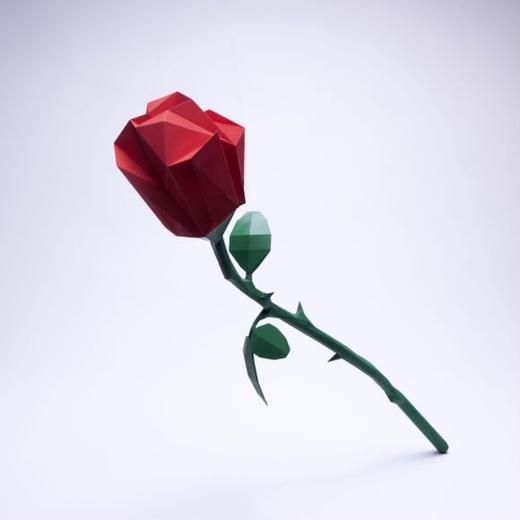 玫瑰花 Low Poly Rose 商品图0