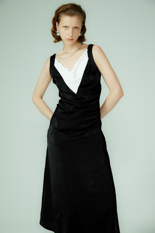 撞色收腰吊带裙 商品图4