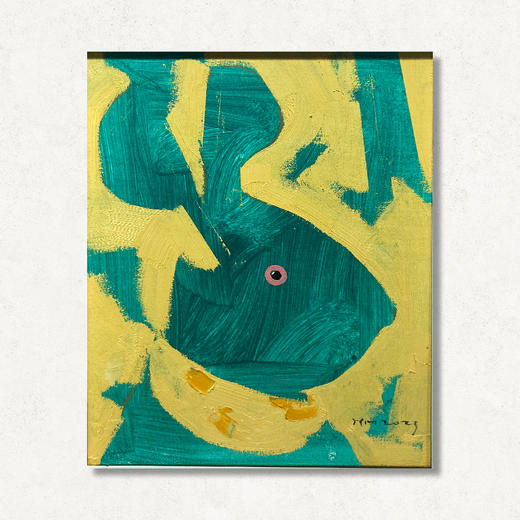 B06 孙洪敏《兔兔新曲》40*30CM 布面油画 手绘原作  已装框（白色木制）艺术家本人特供 仅有1张现货顺丰包邮 商品图0