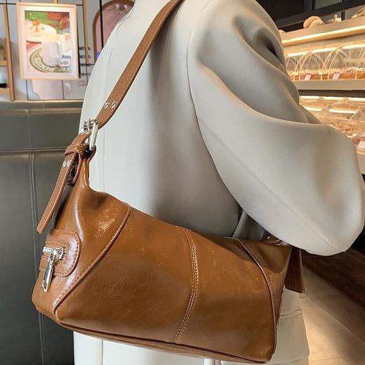 秋冬新款小众设计复古高级感百搭甜酷欧美单肩手提斜挎包包腋下包 商品图1