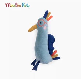 法国moulinroty袖珍动物系列玩偶-多彩小蓝鸟